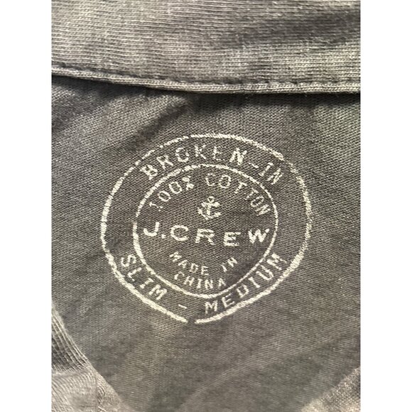 J.Crew Slim Fit Medium Gray Polo Shirt 100% Cotton Short Sleeve Pocket Detail Ca - Picture 4 of 11
